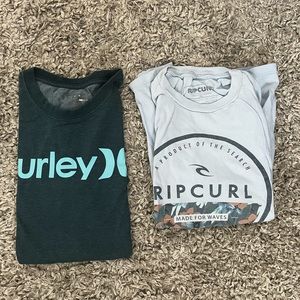 Hurley and rip curl T shirts